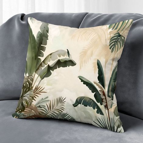 Housse de coussin fleurs colorées, décoration maison salon,40×40cm (1/5)