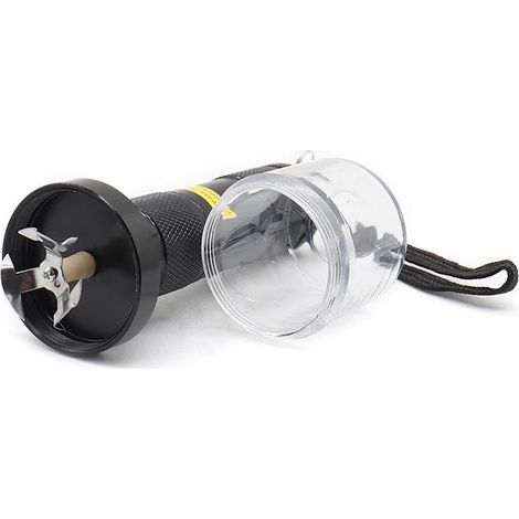 2 lampes torches, broyeur en aluminium, porte-cigarette électrique en métal (rouge + noir) (1/4)