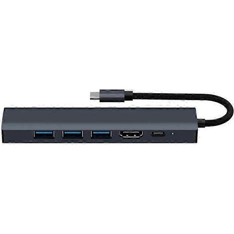 Station d'accueil RJ45 PD compatible Thunderbolt, adaptateur répartiteur USB-C vers USB 3.0, hub Ethernet Gigabit pour ordinateurs portables WHBYV (1/4)