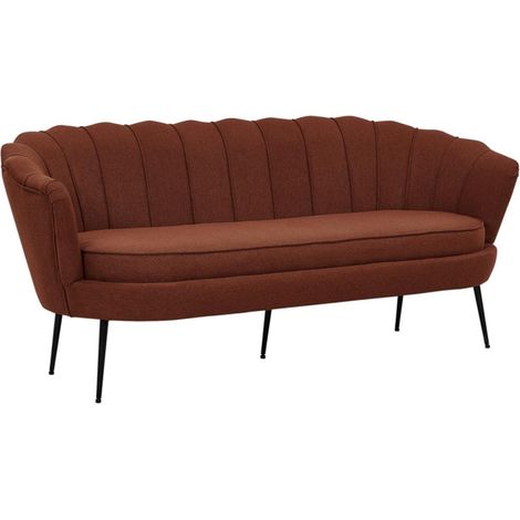 Canapé 3 Places en Tissu "Calais" 180cm Rouge (1/5)