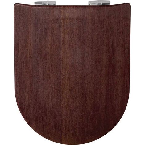 Abattant WC Wood Slim Wenge Mat, descente assistée et déclipsable - Olfa (1/3)