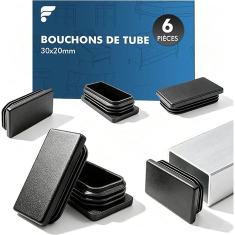 Lamella Plugs 35 x 35 mm for Square Tube Black PE Tube End Caps Chair Stoppers Metal and Aluminium Furniture Legs Tables and Chairs Thickness 1.3-0.2 cm (1/2)
