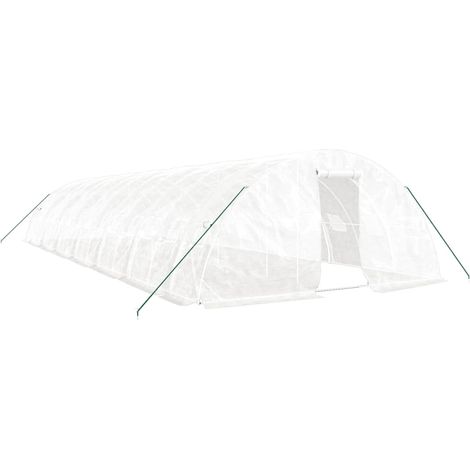Maison Exclusive - Serra con Telaio in Acciaio Bianco 70 m² 14x5x2,3 m (1/5)