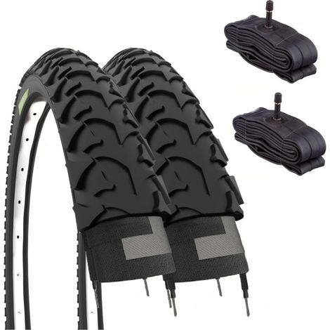 2 pneus 16 x 1,75 + Chambres avec Valve américaine (1/5)