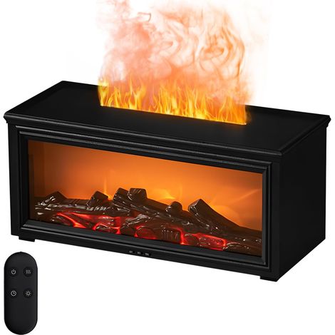 Diffuseur d'Huiles Essentielles pour Cheminée avec Télécommande, Flamme 7 Couleurs - Aromathérapie Brumisateur Humidificateur, 280ml - Fonction Arrêt Automatique (1/5)