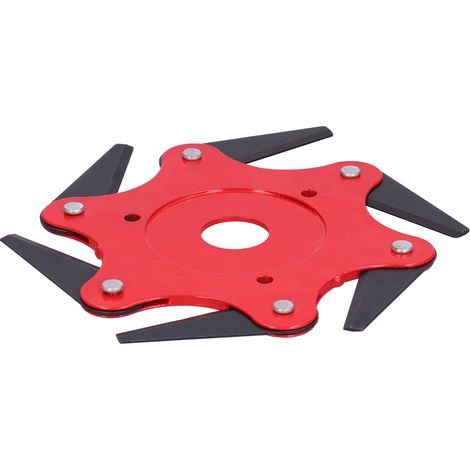 Tête de coupe métal 6 dents pour débroussailleuse, pièce de rechange lame tondeuse à gazon, accessoire jardin (1/5)