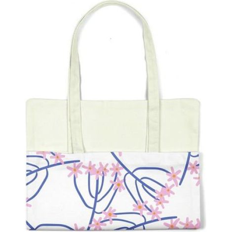 Sac Tote - Coton - 34 x 40 cm - Pour Courses Et Usage Quotidien - 1 Pièce (1/4)