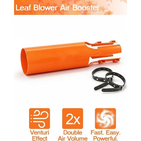 Air Booster Laubbläser - Turbo-Luftstromverstärker der 2. Generation mit Venturi-Effekt, verdoppelt Luftgeschwindigkeit und Leistung für die Reinigung von Garten, Rasen und Einfahrt (Orange) (1/5)