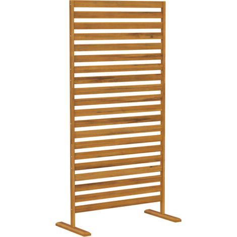 Claustra Bois Autoportant Brise-vue pour Terrasse Jardin 80x40x170 cm Marron (1/5)