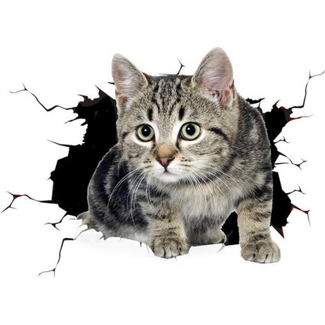 CCYKXA (C)3D Cat Removable Car Sticker Car Decoration Sticker Car Window Animation Funny Decoration Kitten Sticker Car Shape Sticker
