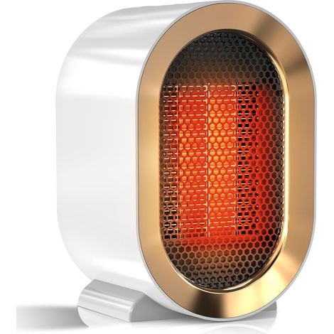 Chauffage portatif avec protection anti-surchauffe et anti-basculement, petit radiateur d'appoint pour chambre, maison ou cadeau de Noël (noir) (1/4)