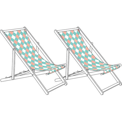 Ersatzstoff für Sonnenliege 2er Set ANZIO/AVELLINO 113 x 44 cm Grün