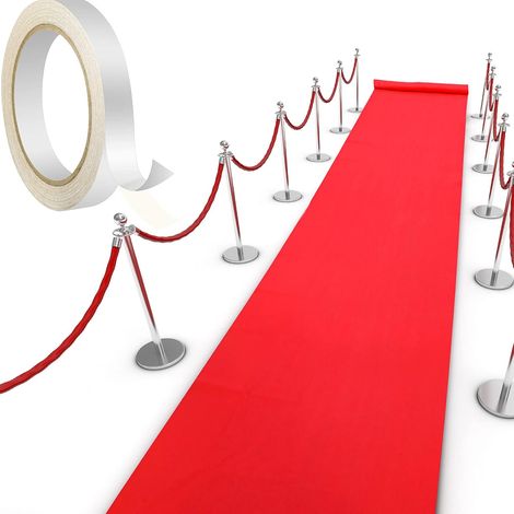 18,3 x 0, 8 m Tapis de Passage avec 1 Bande de Tapis Épaisseur 55gsm, pour Mariage Noël Thanksgiving, Accessoires de Plein Air, Tapis de Couloir Fête Mariage (1/5)