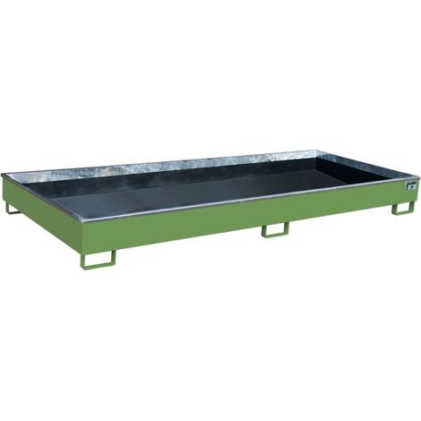 Bauer Südlohn Bac à étagère avec insert PE RW 3300-2 PE, peint, vert réséda