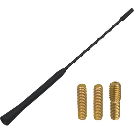 Antenne Toit Voiture 23cm - Universelle AM FM DAB - Acier Et Caoutchouc - Filetage M4 M5 M6 (1/5)
