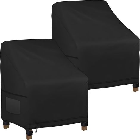 Housse de Chaise de Jardin 2 pièces, Housse pour Fauteuil 35.04"W x 38.19"D x 29.13"H, Housse de Protection pour chaises Extérieur, Tissu Oxford 420D Imperméable, bâche pour chaises de Balcon (1/5)