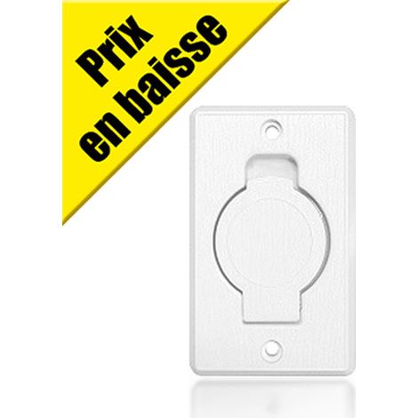 Atepac – Prise de courant murale ronde – Installation encastrée – Indice de protection IP20 – 16A – Pour espaces confinés