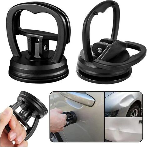Lot de 2 outils de débosselage et de réparation de voiture avec ventouse, pour poignée de fenêtre, porte, miroir, granit, levage d'objets mobiles (5,7 cm) (1/5)