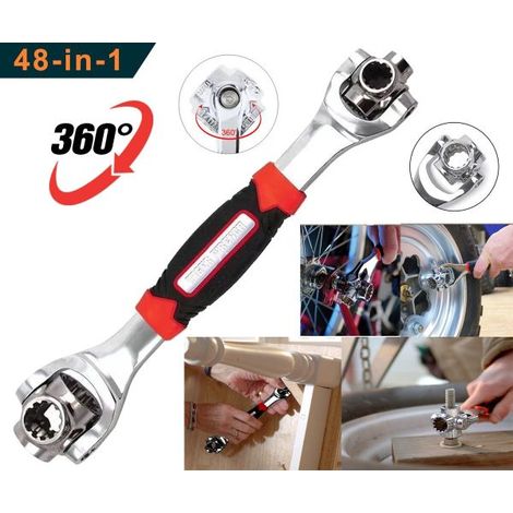 48 in 1 CHIAVE MULTIFUNZIONE UNIVERSALE CRICCHETTO ANGOLO FINO A 45° RUOTA 360