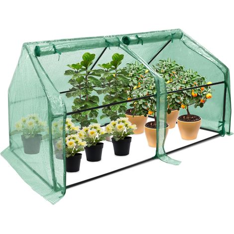 Gewächshaus 180x90x90cm Kleinnes Zimmergewächshaus Tomaten Foliengewächshaus Verzinktes Rohr Anzucht Tomatengewächshaus, Grün Isolierabdeckung Typ NAIZY NAIZY (1/5)