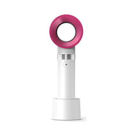 White Hand Fan, Bladeless Fan Mini Portable USB Rechargeable Fan Fourth Generation Portable Electric (1/5)