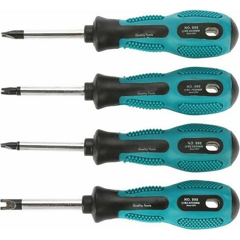 Jeu de Tournevis, U Fourche Type Tournevis 4pcs / Set Tournevis U-Fourche Tournevis Magnétique Tournevis à Fente trousse d'Outils à Main Multi-Fonctions CR-V -Versailles (1/5)
