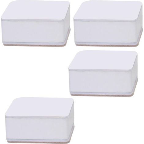 Lève-lit, 4 Pièces Rehausseur de Meuble Auto-adhésif Antidérapant pour la Maison pour canapé (Blanc) (1/4)