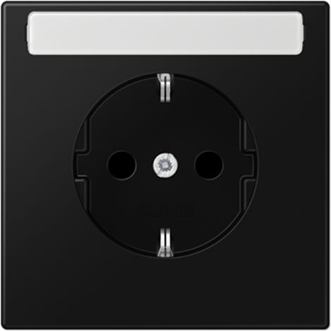 Jung Toma de corriente SCHUKO®, 16 A 250 V , con campo de rotulación, SAFETY+, Duroplast lacado, Serie LS, negro grafito mate LS 1520 KINA SWM