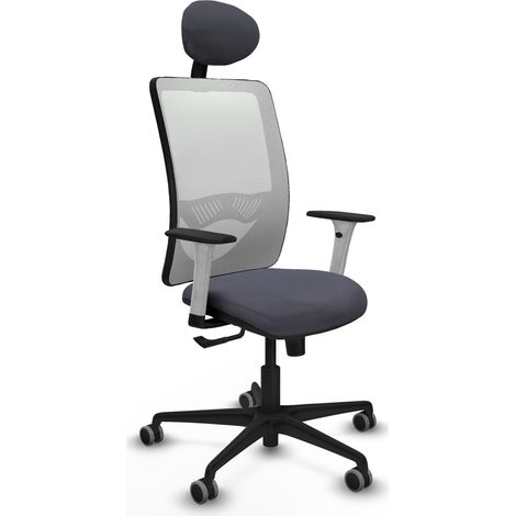Sedia da ufficio piqueras y crespo Zulema grigio scuro rete (1/2)