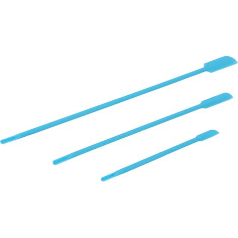 3Pcs Spatule Silicone Double Face Arc Design Inodore Nettoyage Facile Racloir Maquillage Outil Bleu (1/5)