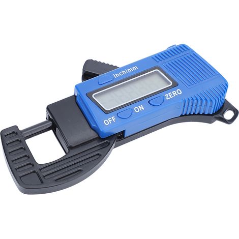 Jauge d'épaisseur numérique 0-25mm LCD écran convertisseur mm/pouce, mesure électronique pour papier, cuir, menuiserie (1/5)