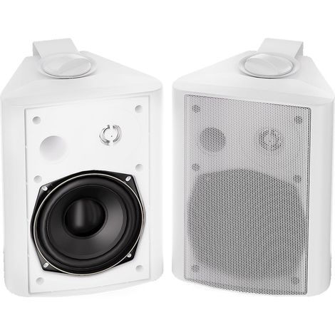 5.25 Inch 300W Outdoor Bluetooth Speakers, Bluetooth Outdoor Speakers, Waterproof Wired Wall System, Outdoor Speaker, Suitable for Patios, Gardens and Balconies (White) (1/5)