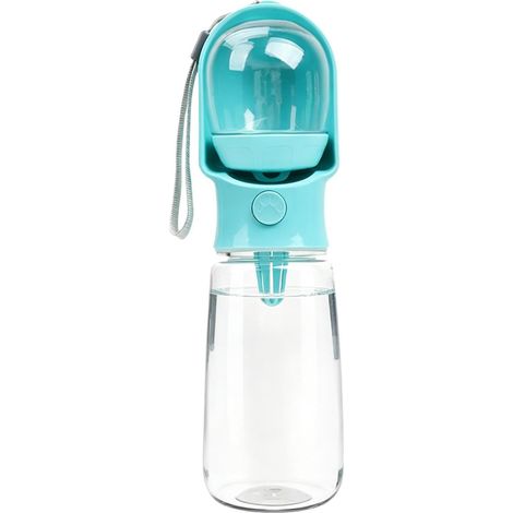 Bouteille d'eau pour chiens avec compartiment pour nourriture Distributeur d'eau pour chiens de petite, moyenne et grande race, idéal pour les promenades, la randonnée, le camping, le dressage et les