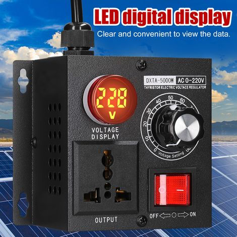 Régulateur de tension continu AC220V 5000W, contrôleur monophasé Variable Portable, ajusteur de température et de lumière (1/5)