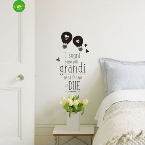 Sticker i sogni in due Crearreda adesivo murale frasi famose natura geometrie fantasie 31X31 CM (1/3)