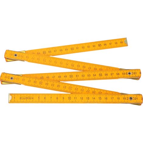 1m Folding Ruler Measuring Stick Dual Sided Portable Wooden Folding Ruler for Carpenter Woodworking (1/5)