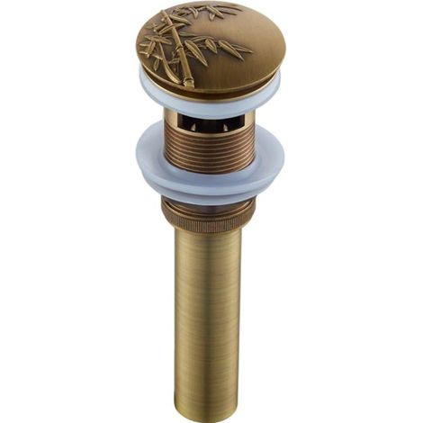 Bouchon De Bonde en Laiton pour Lavabo De Salle De Bain, À Fente, avec Fermeture Clic-clac Trop-Plein. (1/5)