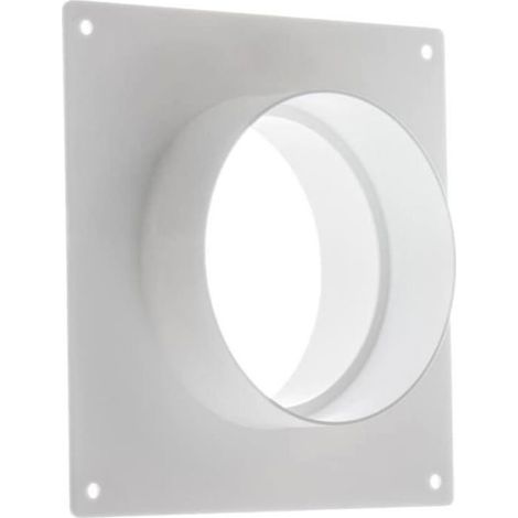 1 Pièce Bride Murale, PVC Blanc, Raccord Tube Rond 125mm, Ventilation, Hotte Cuisine, Sèche-linge (1/4)