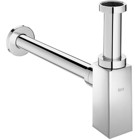 ROCA A506406500 AQUA Cuadrado Sifón Mural Cilíndrico de 1 1/4" Lavabo Tubo de 300 Mm Cromo - ref: A506406500 (1/2)