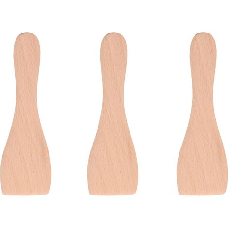 Ersatzteil - Satz von 3 Holzschaufeln für Pfännchen, Raclette-Spachtel - - TEFAL, MOULINEX (1/2)