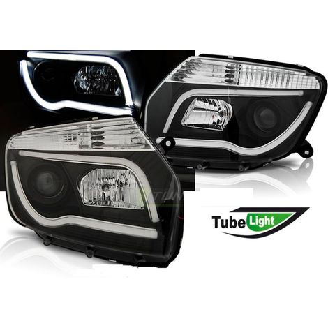 Paire de feux phares Dacia Duster 10-14 Daylight LTI noir-27361269