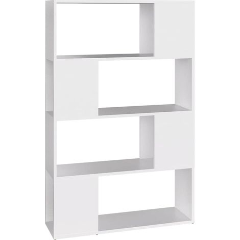 Maison Exclusive - Bücherregal Raumteiler Weiß 80x24x124,5 cm Hol