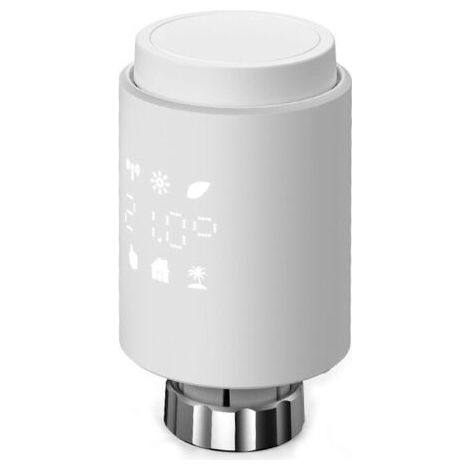 Tête Thermostatique Connectée et Intelligente – Accessoire connecté via wifi pour vos têtes de radiateurs – Compatible avec Alexa, Google Assistant et Siri – Faites des économies d'énergie (1/4)