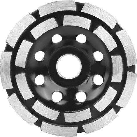 Ortviai Meule à meuler diamantée double rangée 115 mm pour meuleuse d'angle – Meule de coupe et de meulage pour béton, pierre et briques (1/5)
