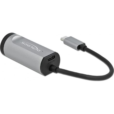 USB 3.2 Gen 1 Adapter, USB-C Stecker  RJ-45 Buchse + USB-C Buchse Verwendung:  Verbinden eines Notebooks avec dem Kabel-Netzwerk