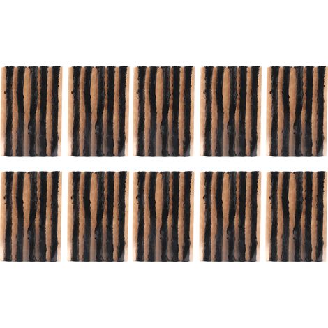 Bouchon de réparation de pneu 100x6mm, bande d'étanchéité en caoutchouc pour pneu Tubeless, outil de réparation de crevaison pour voiture moto noir 50 pièces (1/5)