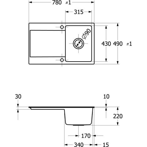 Villeroy & Boch 33342FKD SP Siluet 45 plat 780x490mm Exc-Garn.