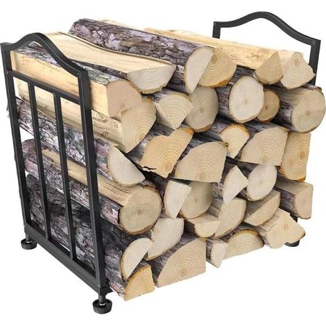 Porte Bûches Cheminée, Pliable Intérieur Extérieur Support De Bois De Chauffage, Garde Bois de Chauffage Propre, Adapté, à Côté Des Foyers, Près De La Cheminée (Bois Non Inclus) (1/5)