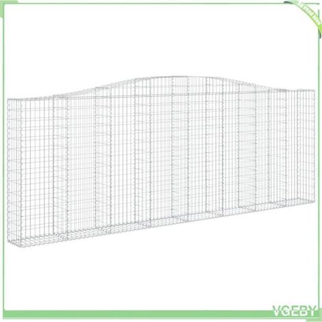 Panier de gabions arqué - FAFEICY - 153407 - 400x30x140/160 cm - fer galvanisé - fil 3,5 mm (1/4)