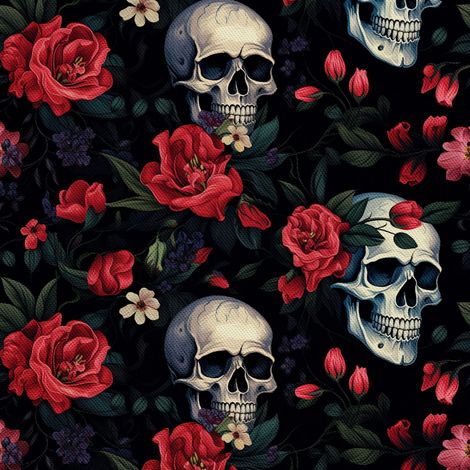 Tela decorativa para exteriores Oxford - Motivo de calavera I DX4505 (1/5)